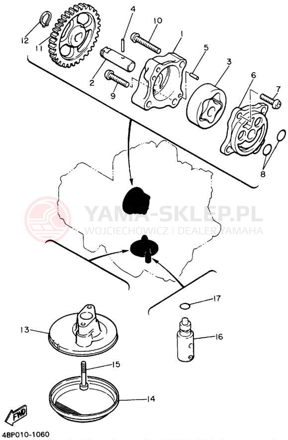 Schemat "Pompa olejowa" do Yamaha SECA II XJ600SFC/XJ600SF