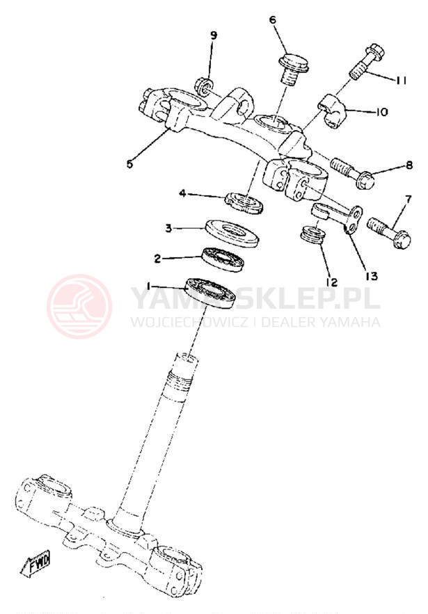 Schemat "Półki zawieszenia" do Yamaha IT175F