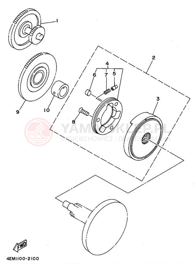 Schemat "rozrusznik" do Yamaha BADGER YFM80G