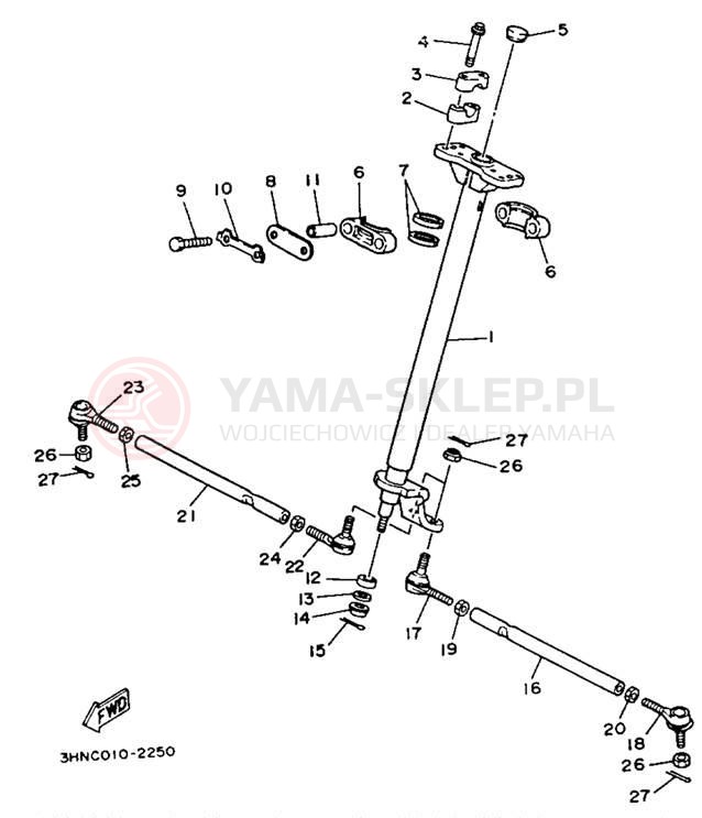 Schemat "Półki zawieszenia" do Yamaha BIG BEAR 4WD YFM350FWE_