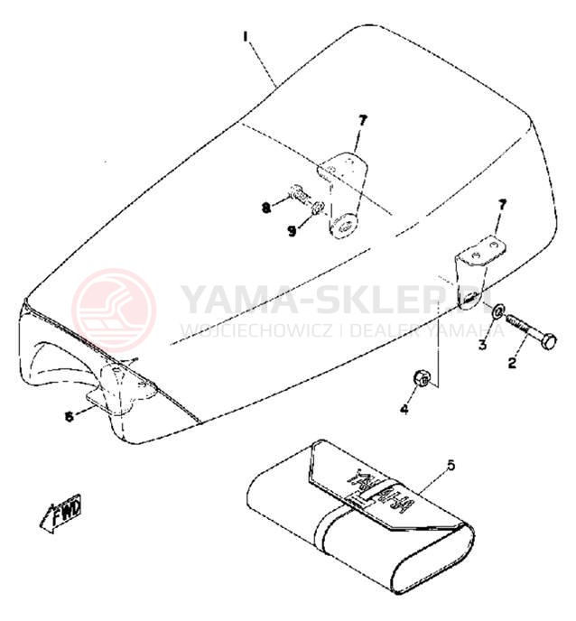 Schemat "siedzenie" do Yamaha MX100A