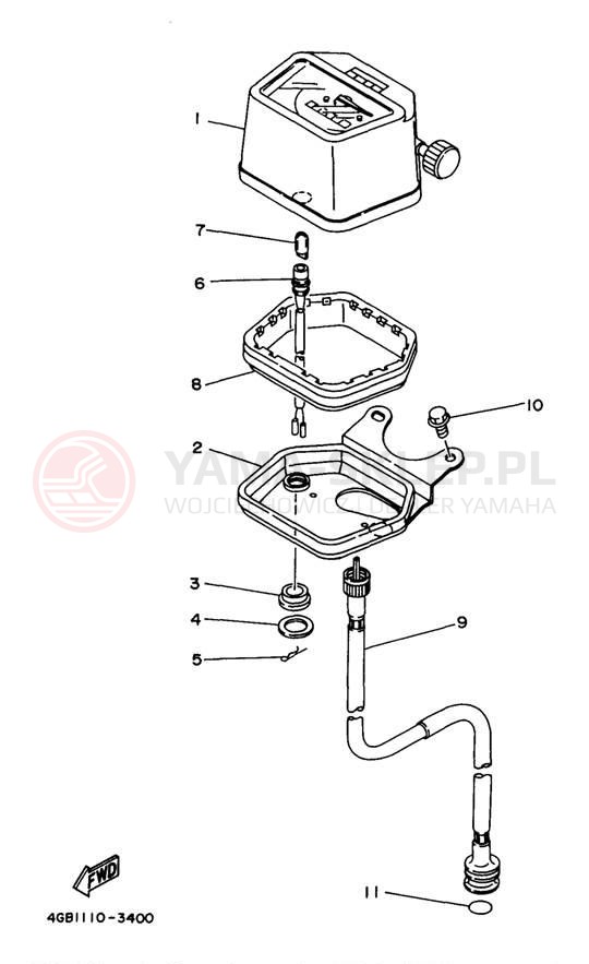 Schemat "licznik" do Yamaha YFM350FWJ_MNH