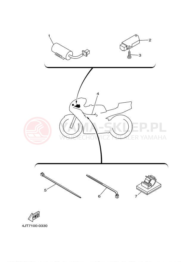 Schemat "układ elektryczny" do Yamaha TZ125M