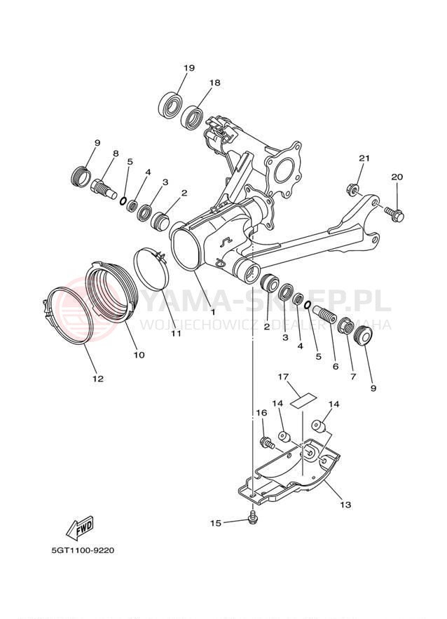 Schemat "wahacz" do Yamaha GRIZZLY YFM600FM/YFM600FMC
