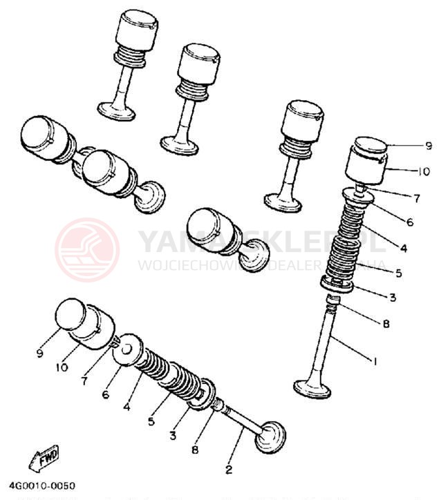 Schemat "zawory" do Yamaha RADIAN YX600A/YX600AC