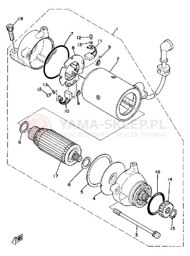 Schemat "rozrusznik" do Yamaha XS850SH
