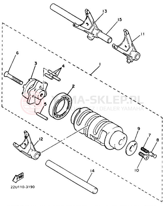 Schemat "Wodziki, automat" do Yamaha VIRAGO 535 XV535TC/XV535T