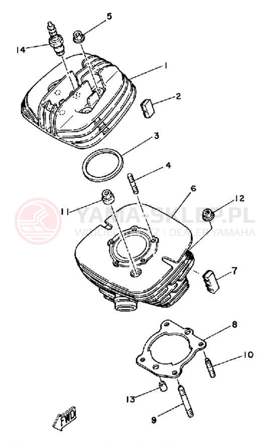 Schemat "cylinder" do Yamaha IT175G