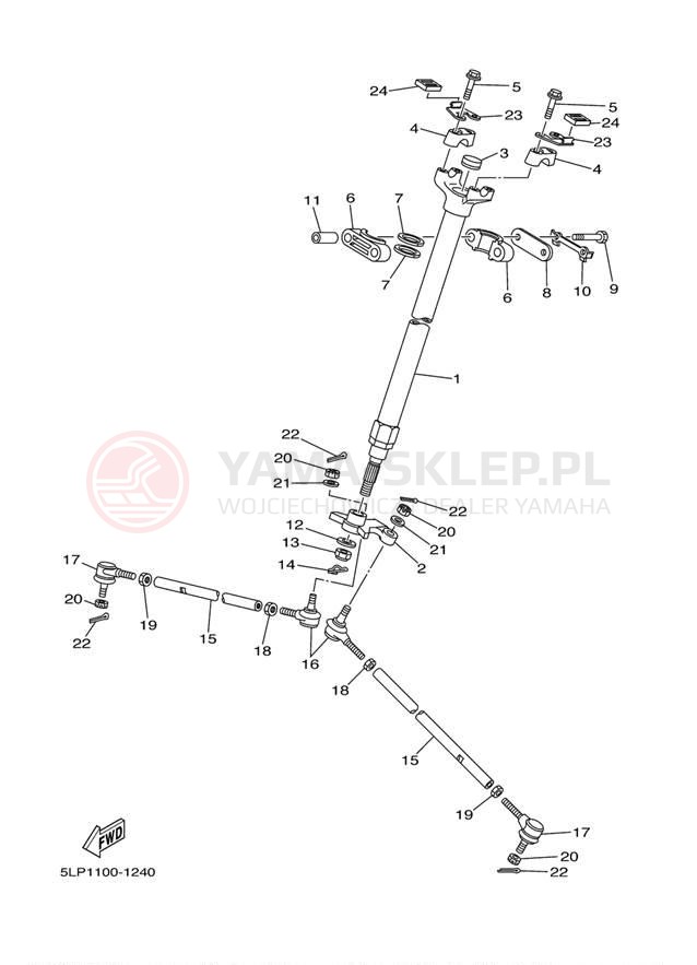 Schemat "Półki zawieszenia" do Yamaha 660R RAPTOR YFM660RT