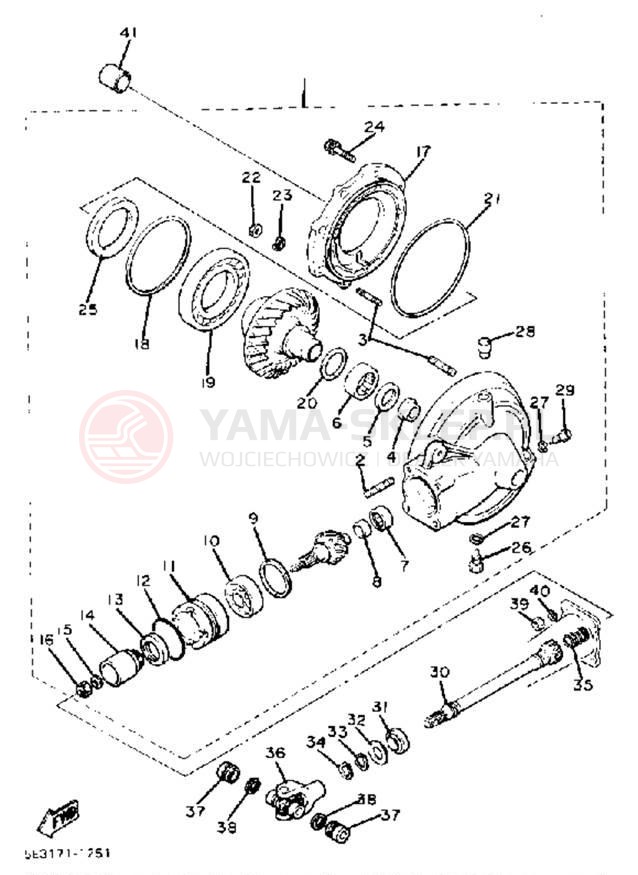 Schemat "Wał napędowy" do Yamaha XV920J
