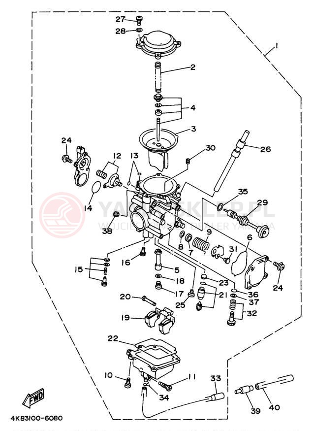 Schemat "Gaźnik" do Yamaha WOLVERIINE YFM35FXJ_M