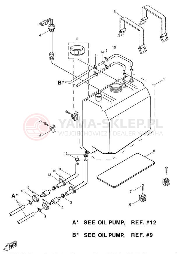 Schemat "Miska olejowa" do Yamaha LX2000 LST1200AA