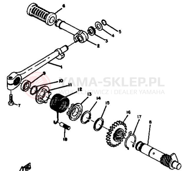 Schemat "kopniak" do Yamaha HT1B/HT1BM