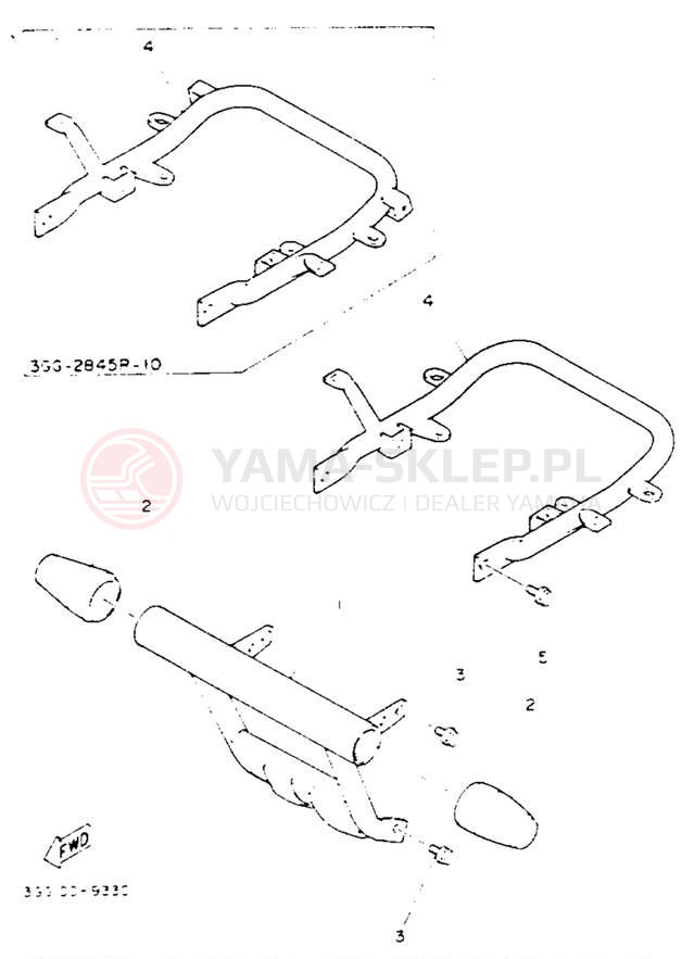 Schemat "osłona / stelaż" do Yamaha BANSHEE YFZ350E