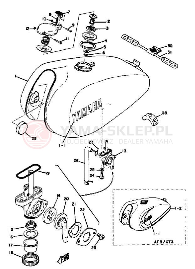 Schemat "zbiornik paliwa" do Yamaha AT3_CT3 CT3/AT3