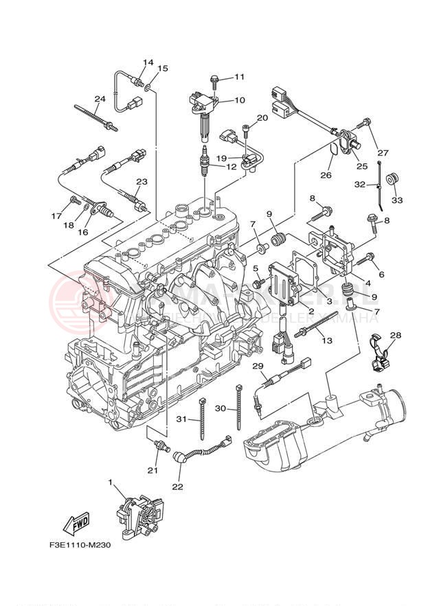 Schemat "układ elektryczny" do Yamaha SX192 RM1800DN/RM1800CN
