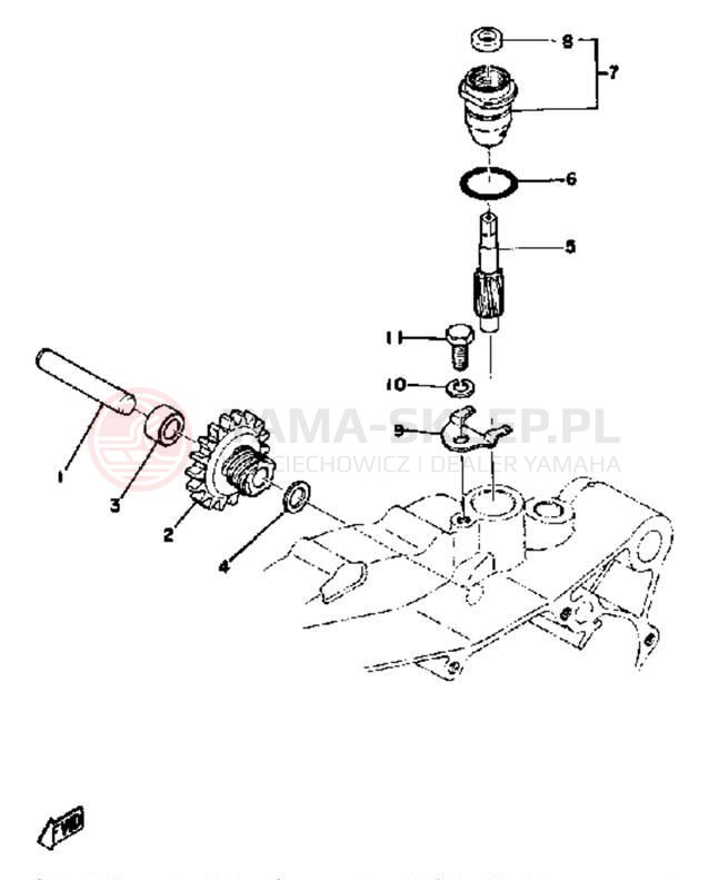 Schemat "Tryby licznika" do Yamaha DT250B/DT400B