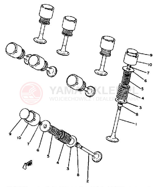 Schemat "zawory" do Yamaha XS1100SG