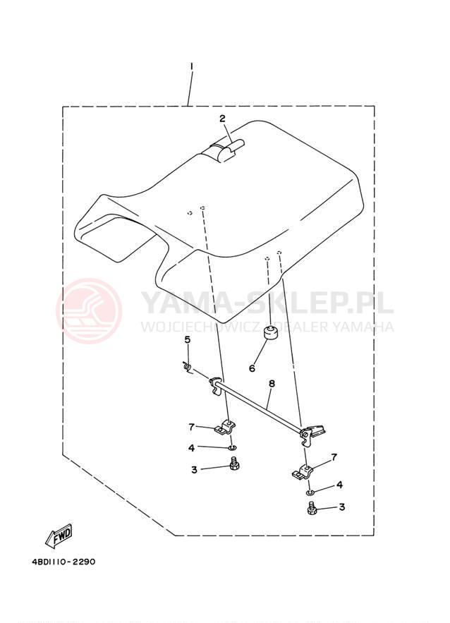 Schemat "siedzenie" do Yamaha TIMBERWOLF 4WD YFB250FWM