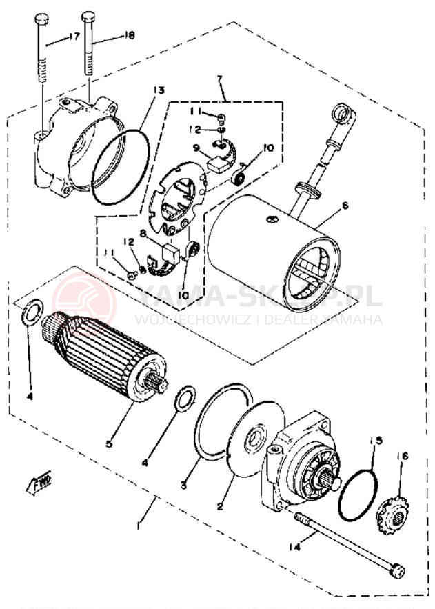 Schemat "rozrusznik" do Yamaha XS400 XS400H
