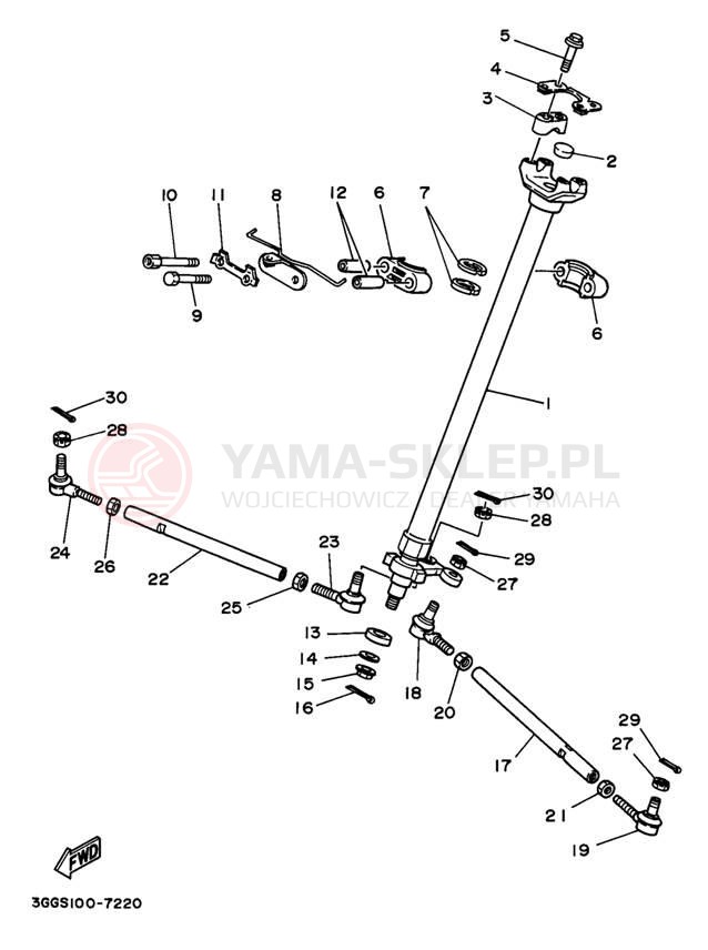 Schemat "Półki zawieszenia" do Yamaha BANSHEE YFZ350K