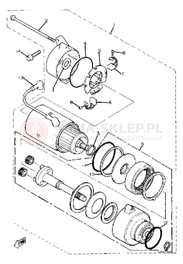 Schemat "rozrusznik" do Yamaha XV920J