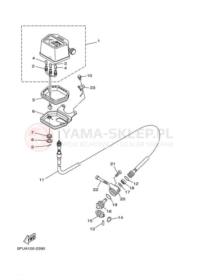 Schemat "licznik" do Yamaha BIG BEAR 400 2WD YFM400NR