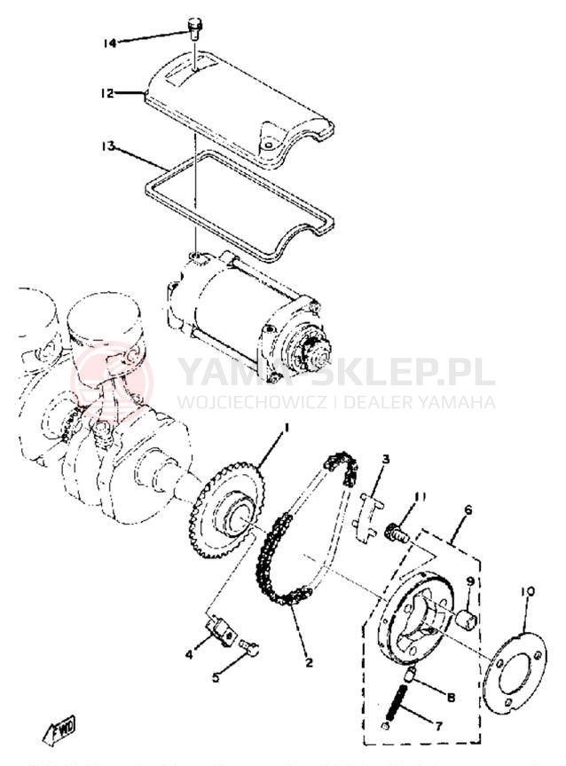Schemat "rozrusznik" do Yamaha XS400SG