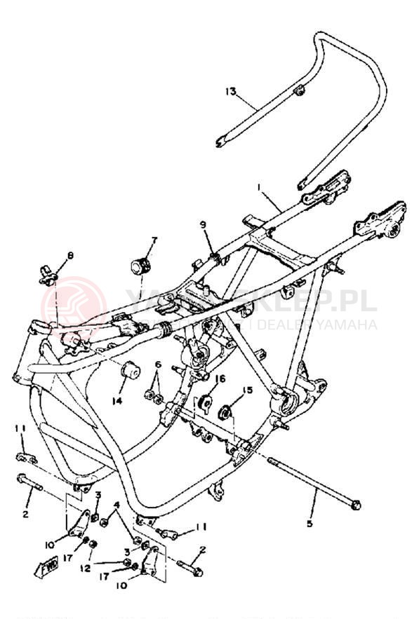 Schemat "rama" do Yamaha XS750SE-31