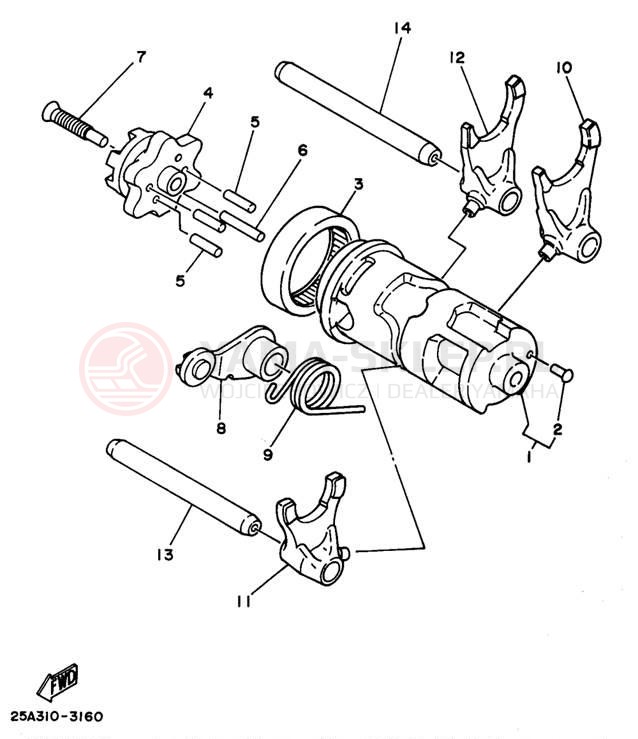 Schemat "Wodziki, automat" do Yamaha SEROW XT225L/XT225LC