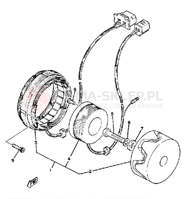 Schemat "Układ zapłonowy" do Yamaha XS850G