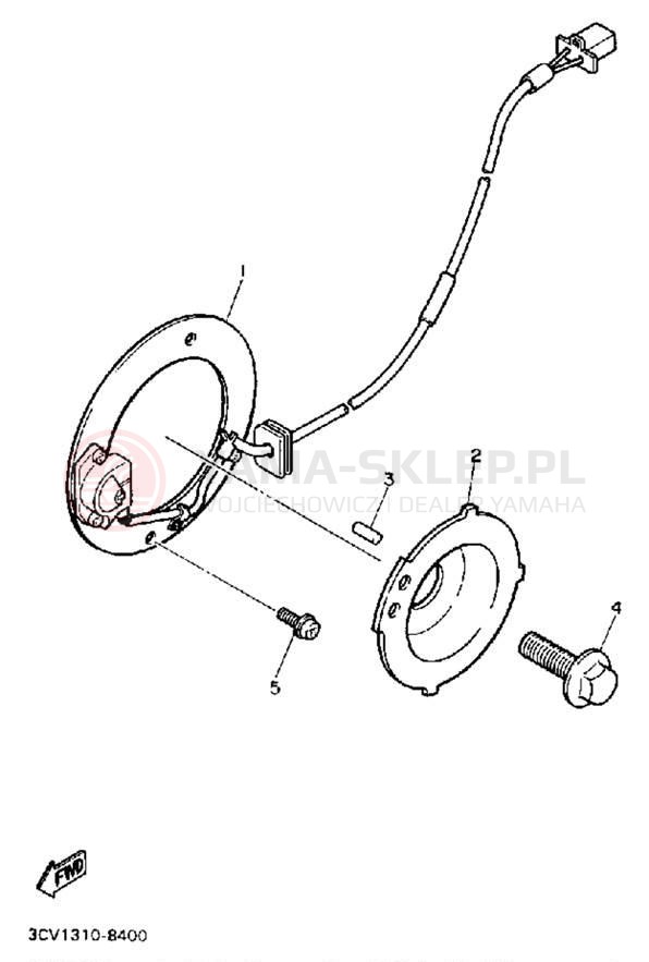 Schemat "Układ zapłonowy" do Yamaha FJ1200WC/FJ1200W