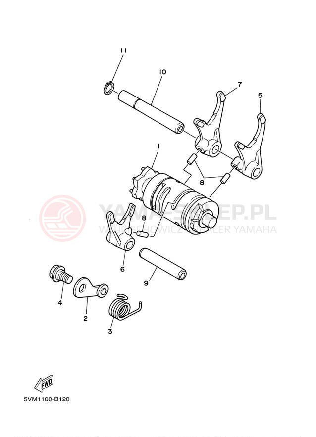 Schemat "Wodziki, automat" do Yamaha BLASTER SE YFS200SEV