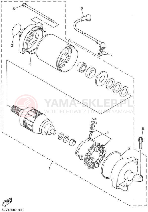 Schemat "rozrusznik" do Yamaha FZ1 FZS1000N/FZS1000NC