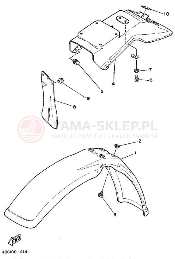 Schemat "błotnik" do Yamaha IT200S