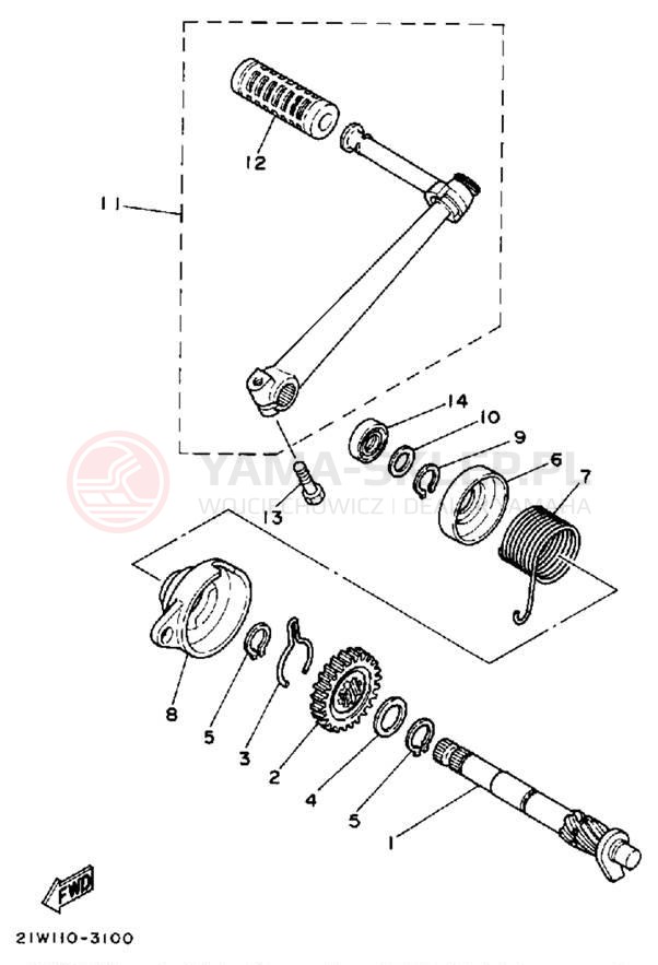 Schemat "rozrusznik" do Yamaha BIG WHEEL BW80T