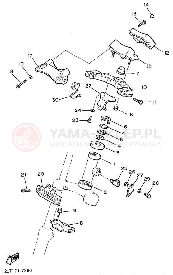 Schemat "Półki zawieszenia" do Yamaha V-MAX 1200 VMX12FC/VMX12F