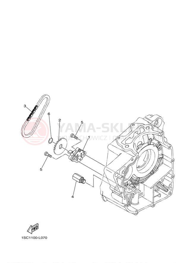 Schemat "Pompa olejowa" do Yamaha GRIZZLY 300 YFM30GBL/YFM30GBGR