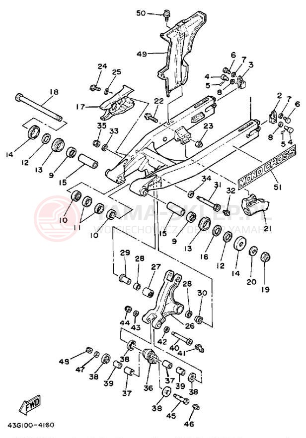 Schemat "wahacz" do Yamaha IT200L