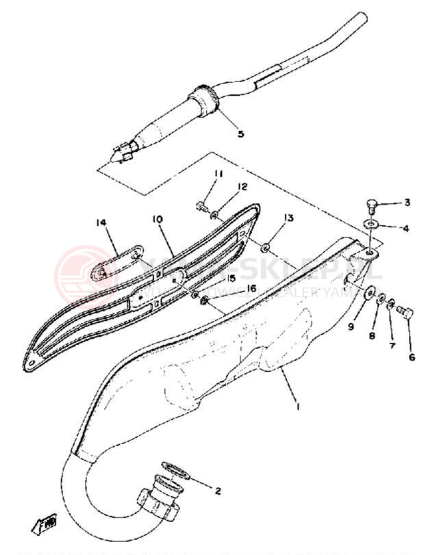 Schemat "Wydech końcowy" do Yamaha MX80G