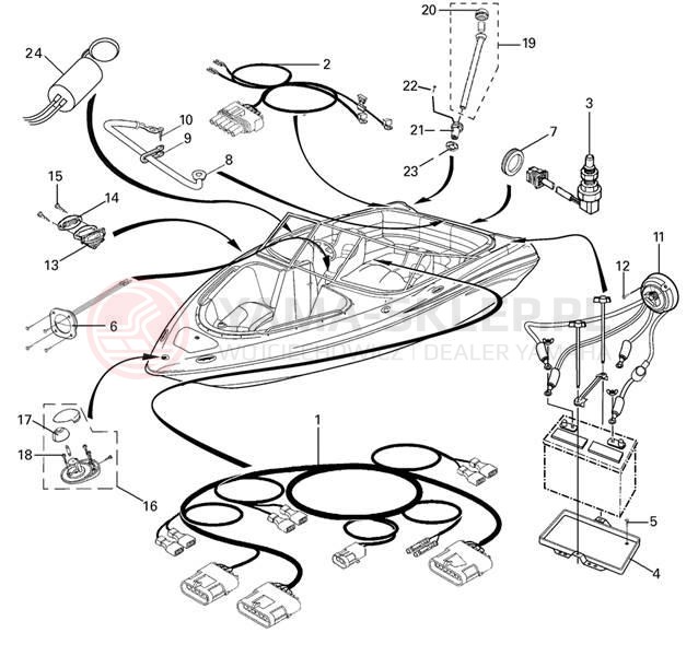 Schemat "układ elektryczny" do Yamaha AR230 HO SRT1100BE