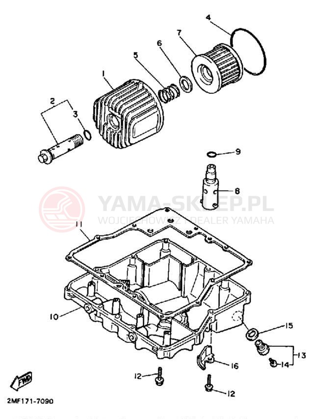 Schemat "Filtr oleju" do Yamaha FZ700TC/FZ700T