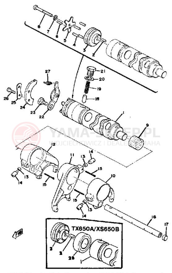 Schemat "Wodziki, automat" do Yamaha TX650A