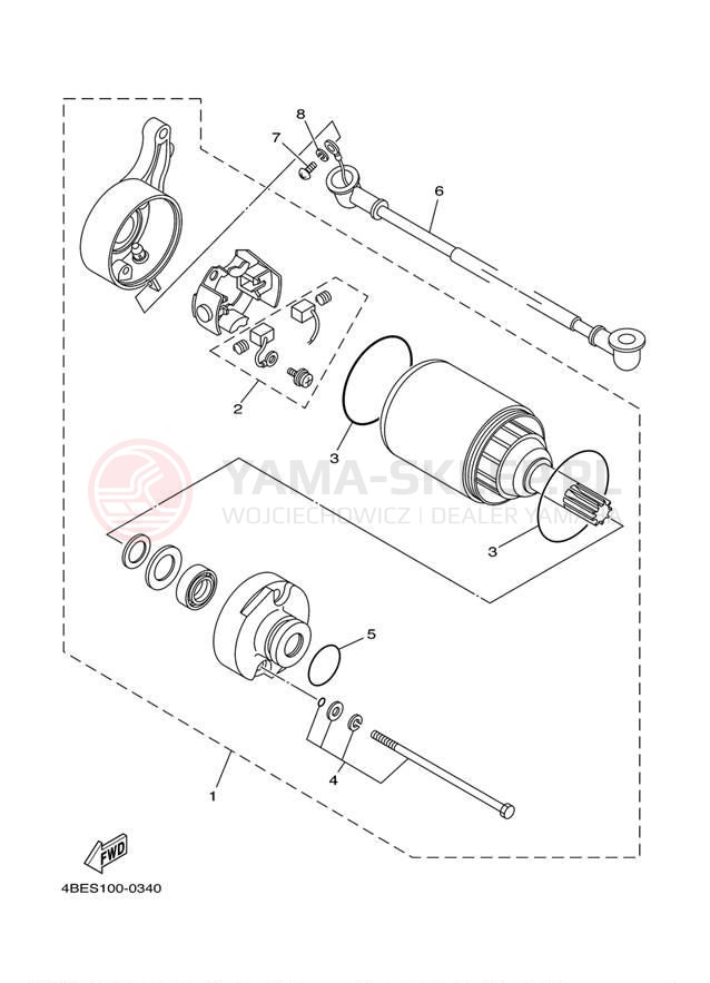Schemat "rozrusznik" do Yamaha TTR225 TTR225MC/TTR225M