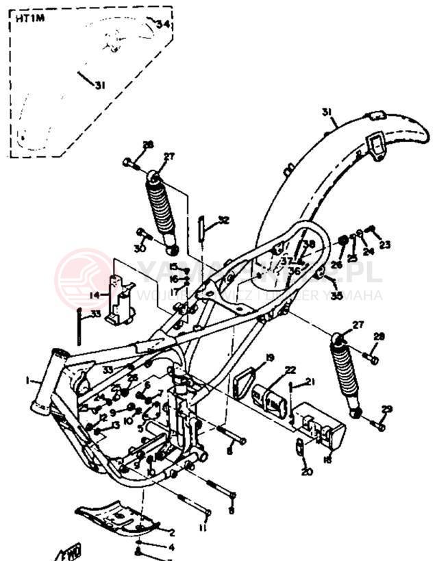 Schemat "rama" do Yamaha HT1
