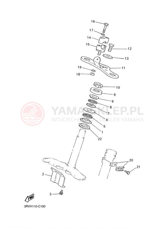 Schemat "Półki zawieszenia" do Yamaha PW80 PW80V