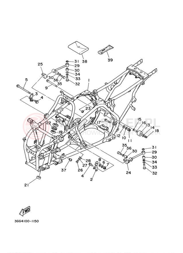 Schemat "rama" do Yamaha BANSHEE YFZ350M