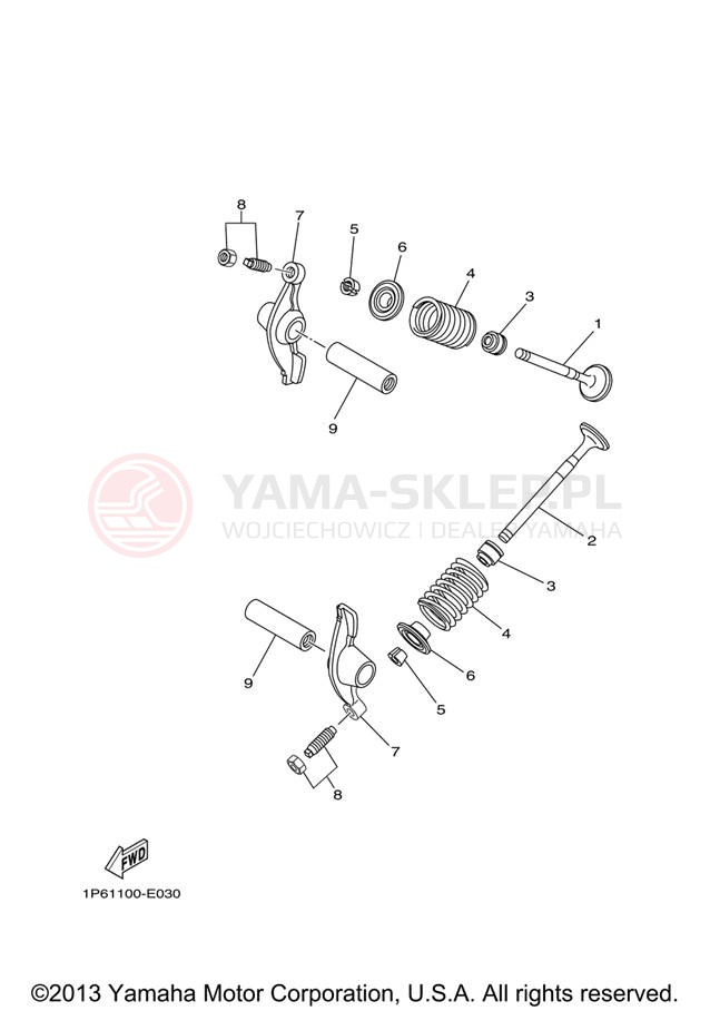 Schemat "zawory" do Yamaha TT-R50E ELECTRIC TTR50EV