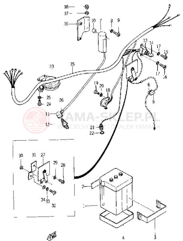 Schemat "układ elektryczny" do Yamaha YG1