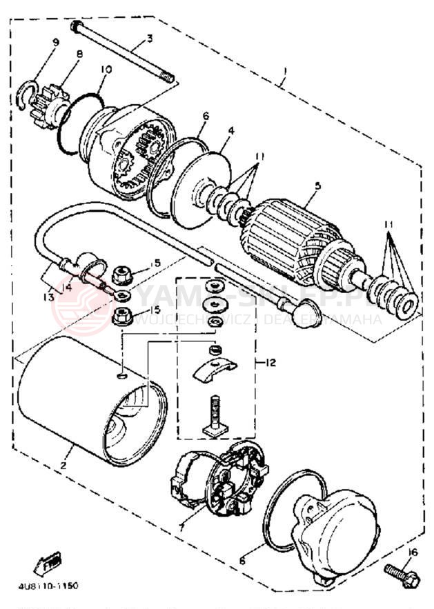 Schemat "rozrusznik" do Yamaha XJ550RJ